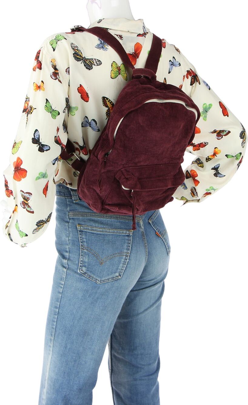 Brandy Melville Purple Cord Corduroy Mini Backpack